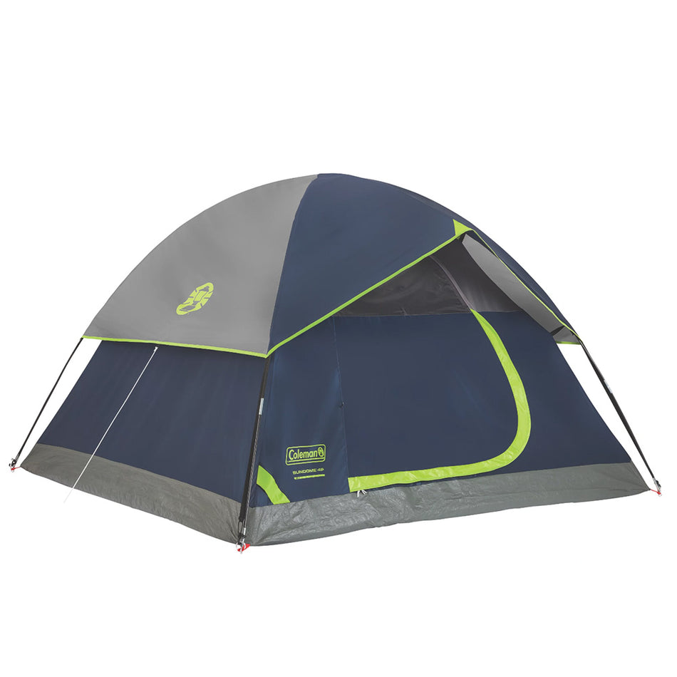 Coleman Sundome 4-Person Dome Camping Tent - Navy with Weatherproof Design and Easy Setup