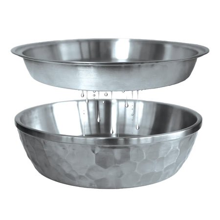 Toadfish Seafood Bowl - 12-Inch Stainless Steel Two-Layer Serving Bowl