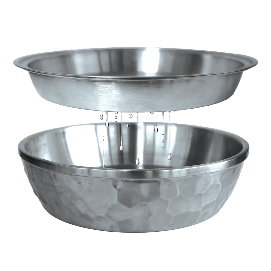 Toadfish Seafood Bowl - 12-Inch Stainless Steel Two-Layer Serving Bowl