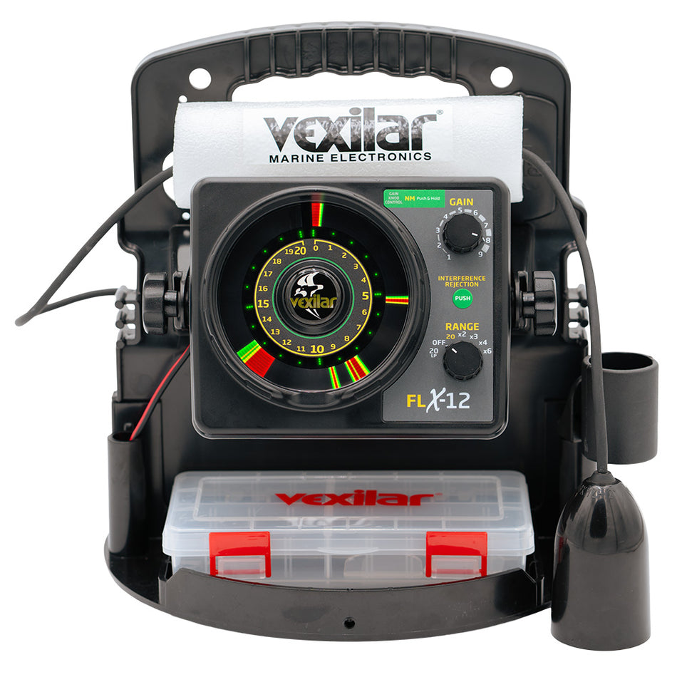 Vexilar FLX-12 Pro Pack II Fishing System with 12 Degree Ice Transducer