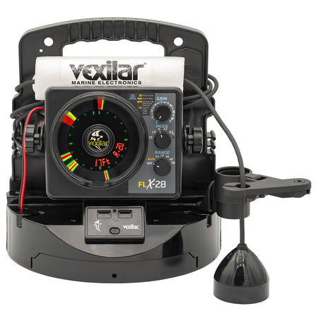 Vexilar FLX-28 Pro Pack Elite Fishing System with Pro View Ice-Ducer and Lithium Battery