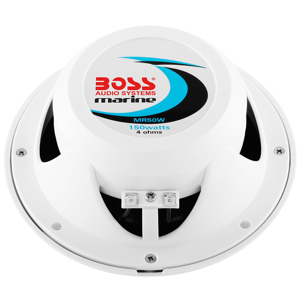 Boss Audio MR50 5.25-Inch Waterproof Marine Speakers - White (Pair)