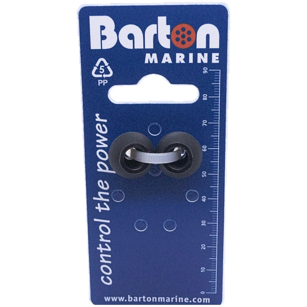 Barton Marine 4mm Rope Stoppers - Black (Pair) for Secure Rope Management