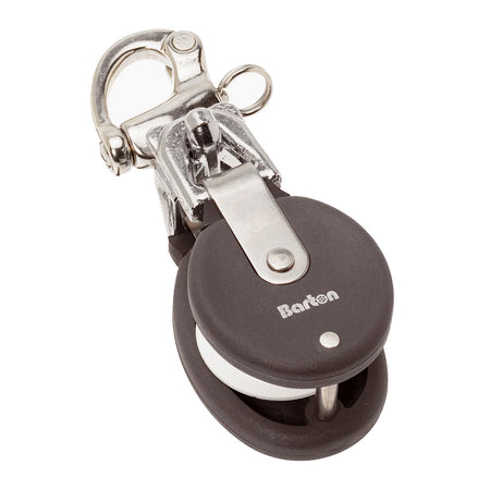 Barton Marine Large Snatch Block for Yachts Up to 40 Feet - Stainless Steel with Snap Shackle