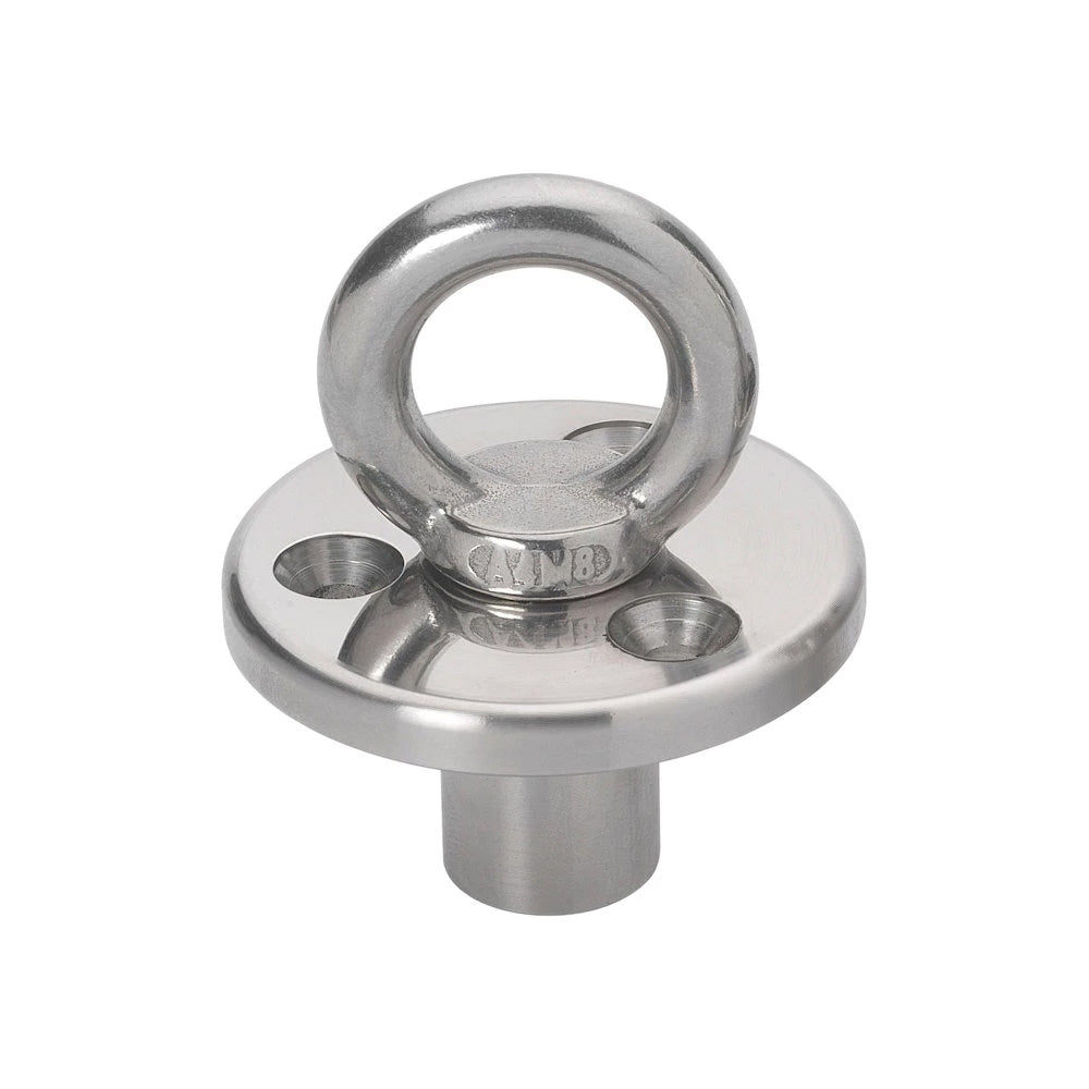 Barton Marine Deck Plate with Fixing and M8 Eye - Stainless Steel