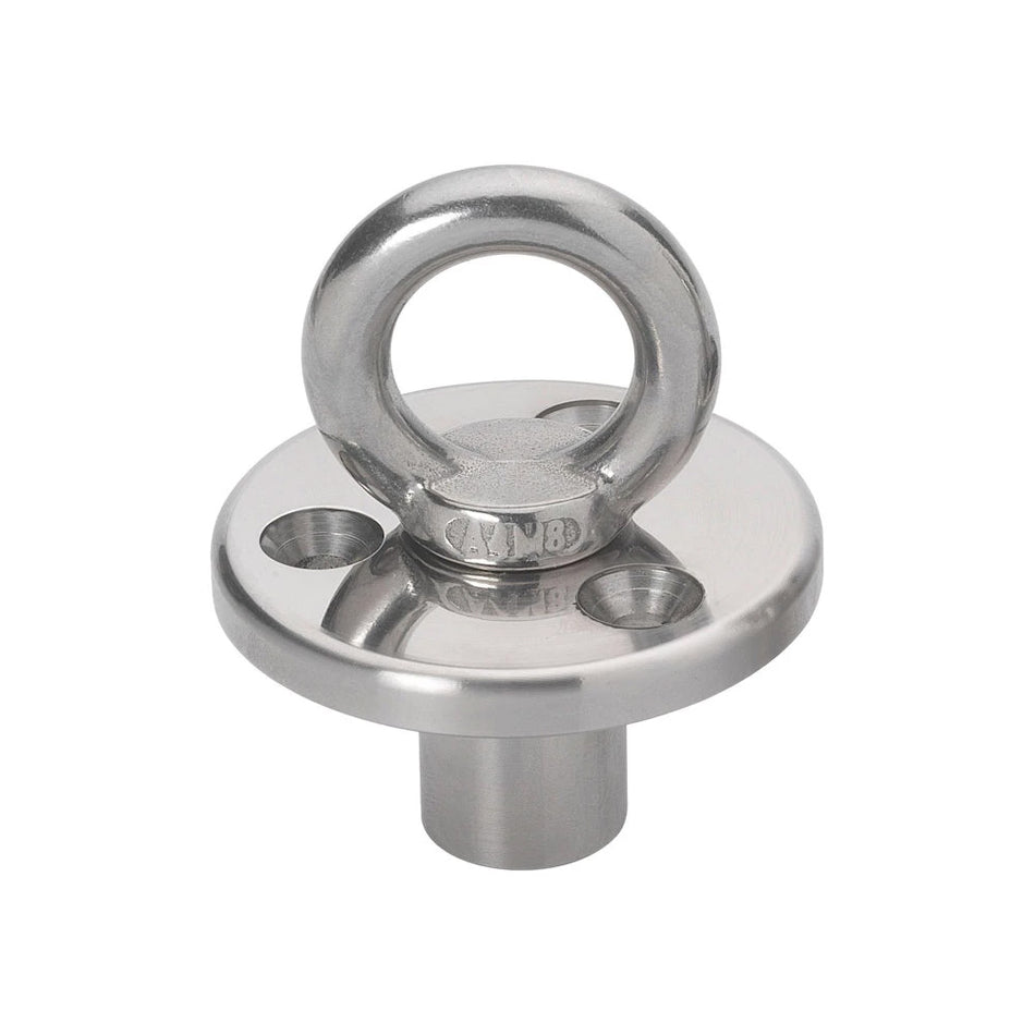 Barton Marine Deck Plate with Fixing and M8 Eye - Stainless Steel