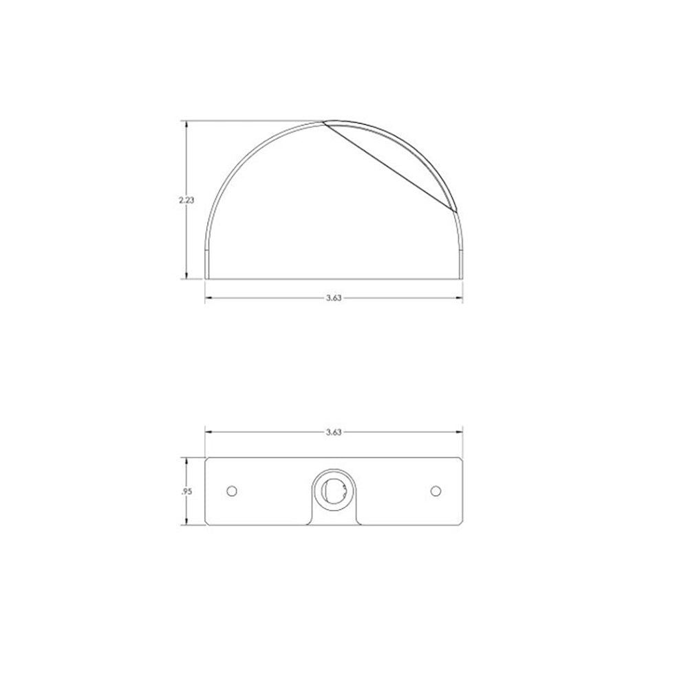 Lumitec Surface Mount Aluminum Navigation Light Starboard Green Part #101835