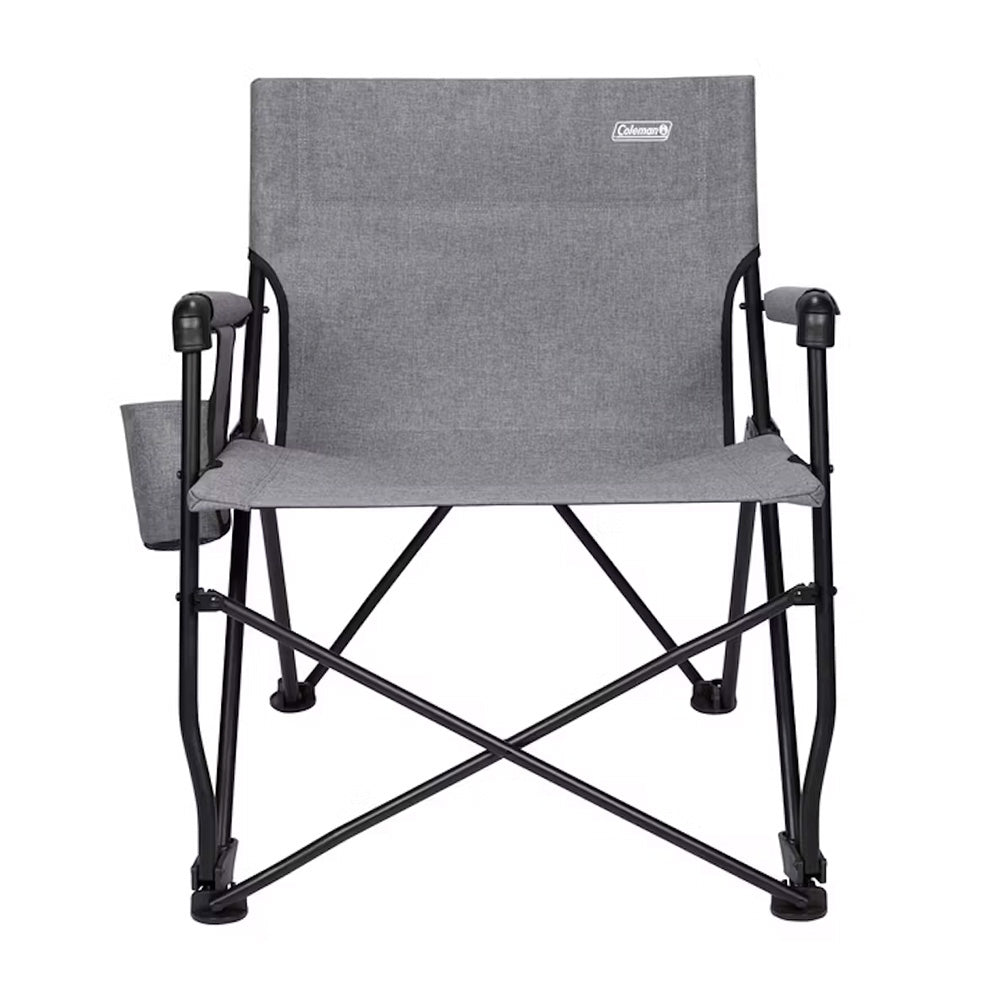 Coleman Forester Series Deck Chair - Grey | Lightweight Outdoor Folding Chair with Cupholder and Carry Bag