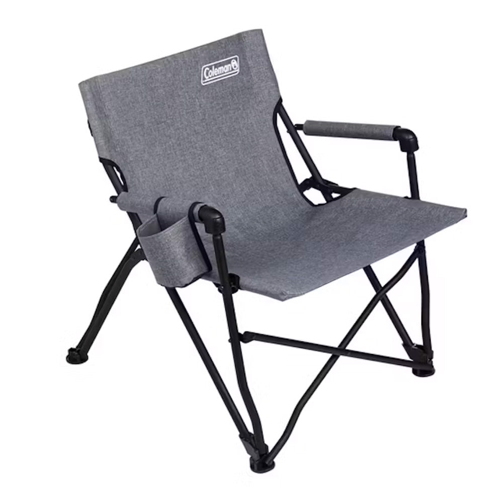 Coleman Forester Series Deck Chair - Grey | Lightweight Outdoor Folding Chair with Cupholder and Carry Bag