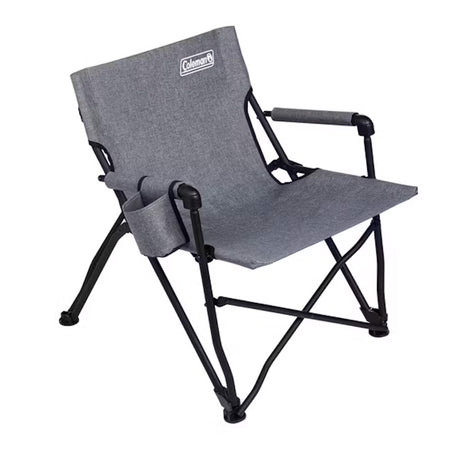 Coleman Forester Series Deck Chair - Grey | Lightweight Outdoor Folding Chair with Cupholder and Carry Bag