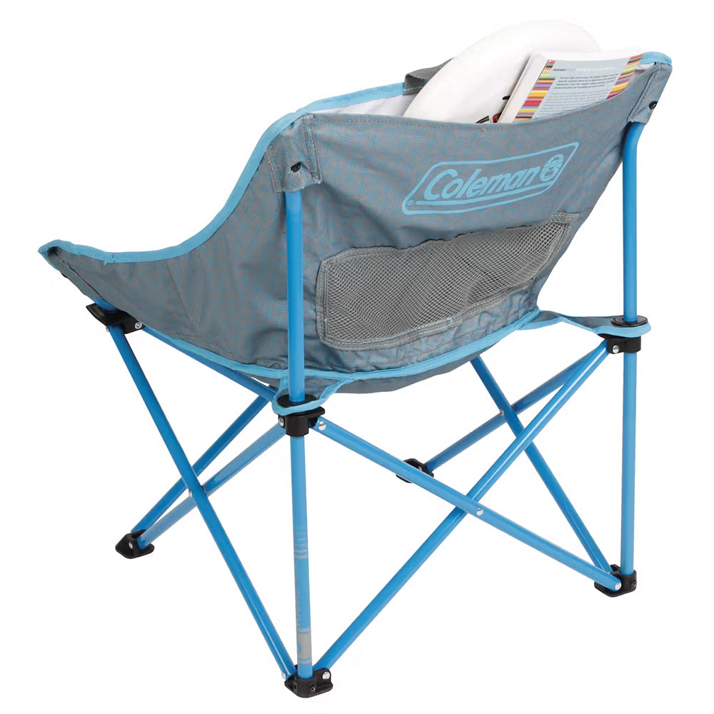 Coleman Kickback Breeze Blue Chair with Steel Frame and Carry Bag