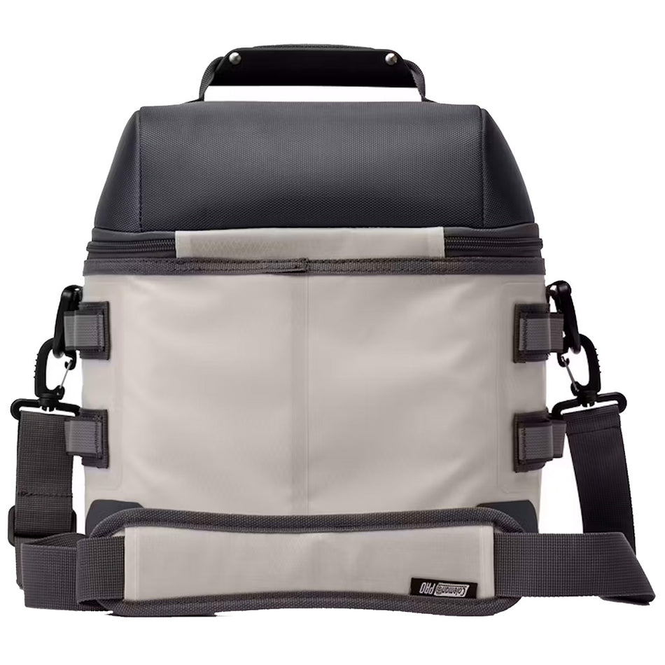 Coleman Pro 16-Can Soft Cooler in Mushroom - Durable Insulated Bag with Dry Storage and Reflective Webbing