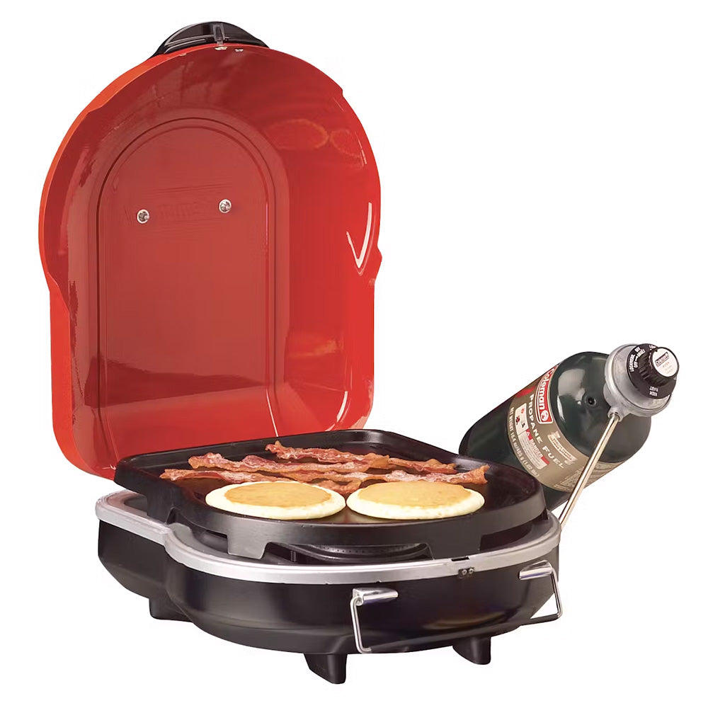 Coleman Fold N Go+ Propane Grill - Red | Compact Portable Outdoor Cooking