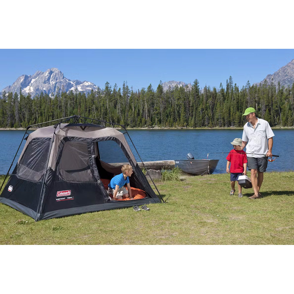 Coleman 4-Person Cabin Camping Tent with Instant Setup - Black