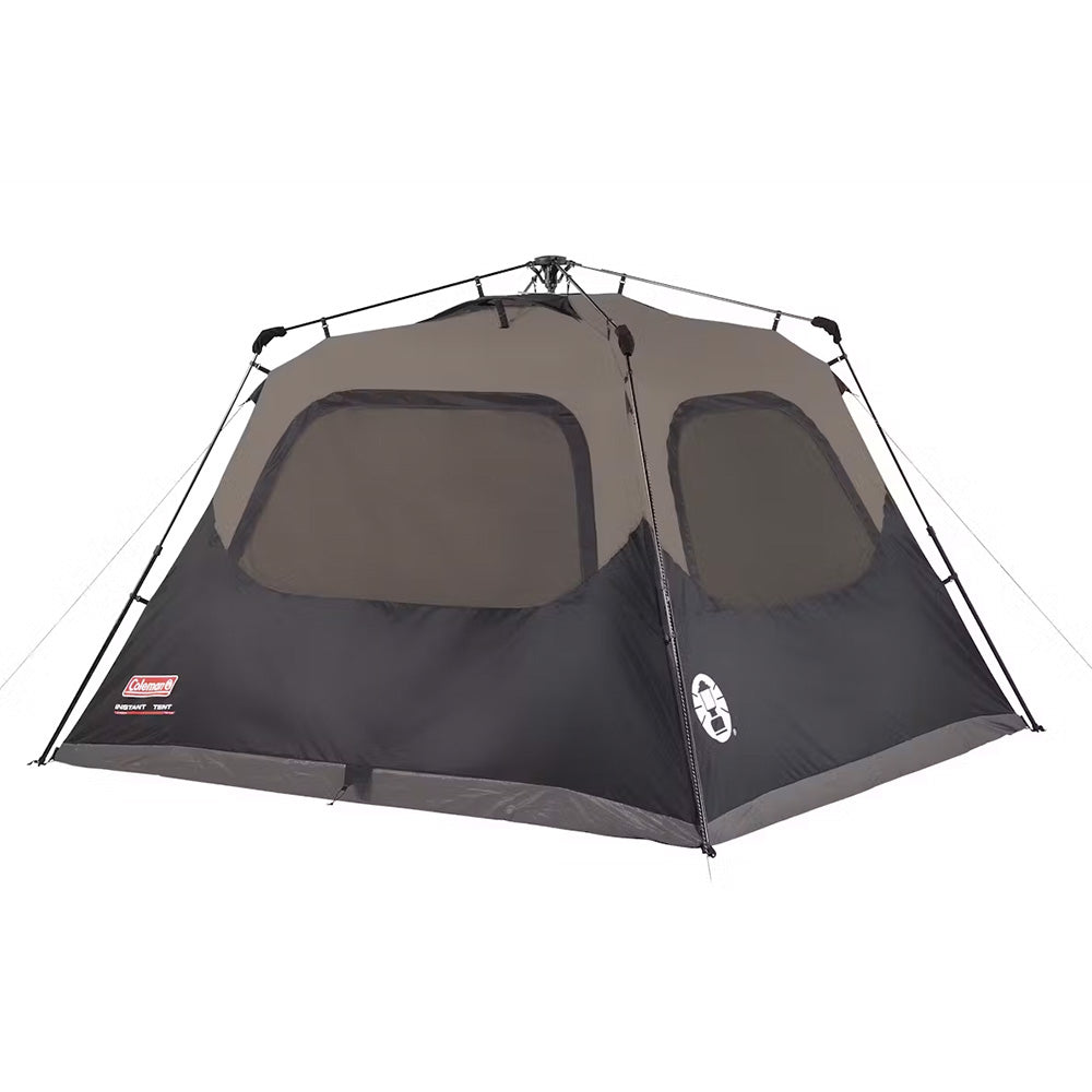 Coleman 6-Person Instant Cabin Tent in Black * Easy Setup, Weatherproof Camping Shelter