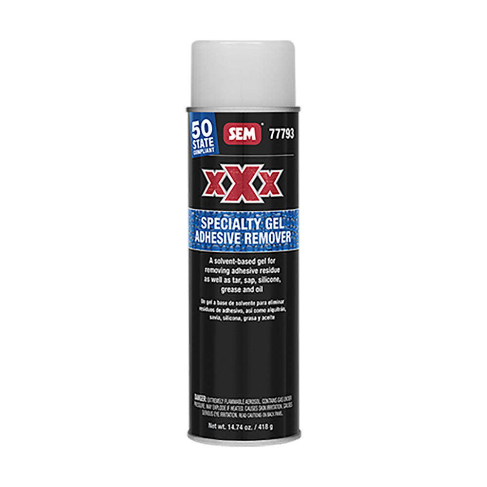 SEM XXX Specialty Gel Adhesive Remover * 20oz Aerosol Can for Surface Cleaning and Residue Removal