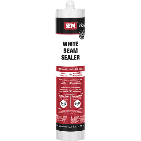 SEM 1K Seam Sealer 10.1 oz Tube - White for Automotive and Industrial Use