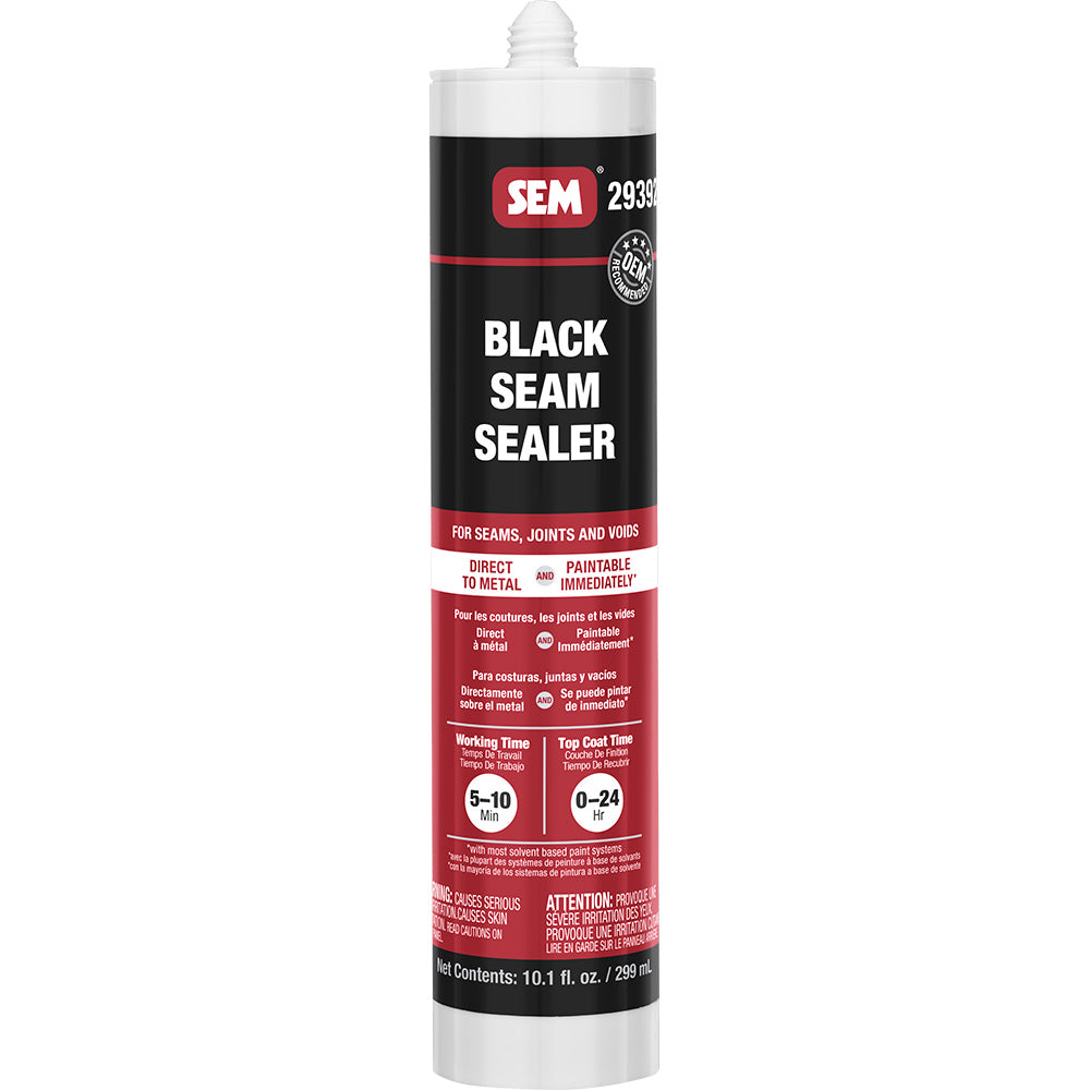 SEM 1K Seam Sealer - 10.1 oz Black Tube for Interior and Exterior Sealing