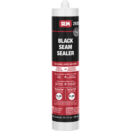 SEM 1K Seam Sealer - 10.1 oz Black Tube for Interior and Exterior Sealing
