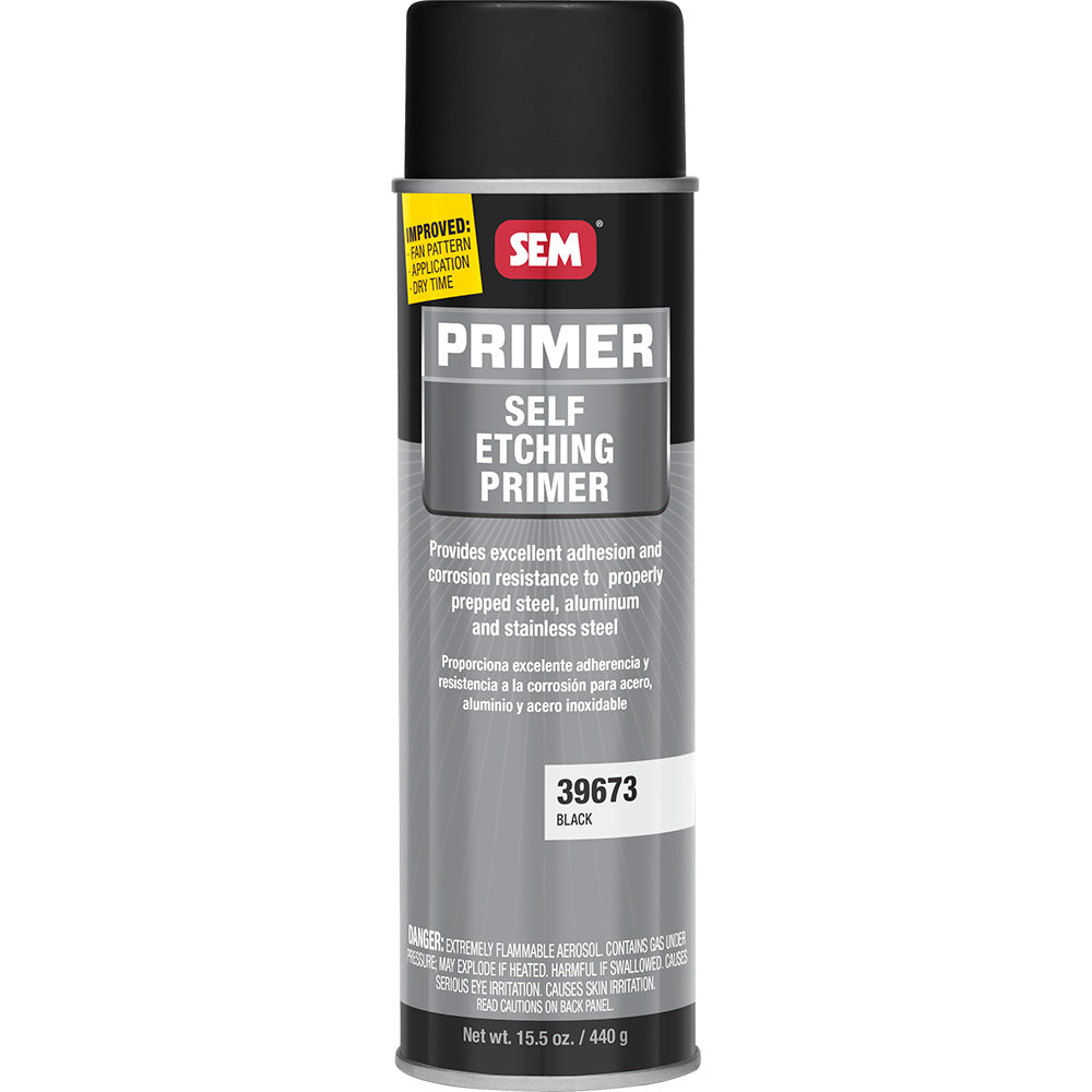 SEM Self Etching Primer 20oz Aerosol Can - Black for Metal Surface Preparation