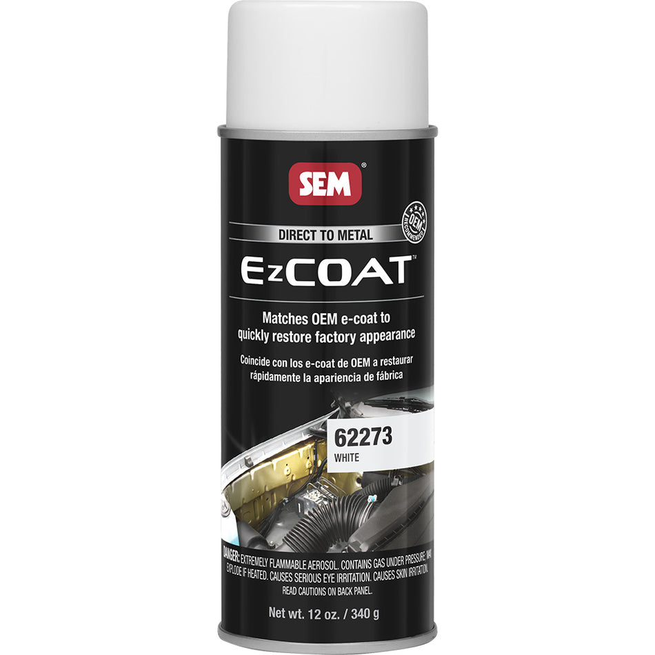 SEM Ez Coat 16oz Aerosol Can - White for Automotive Metal Surfaces