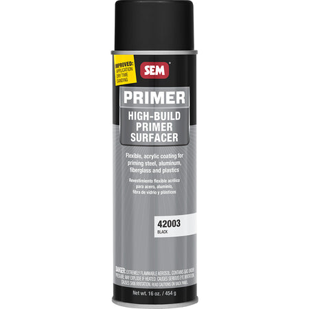 SEM High-Build Primer Surfacer 20oz Aerosol Can - Black for Automotive and Industrial Use