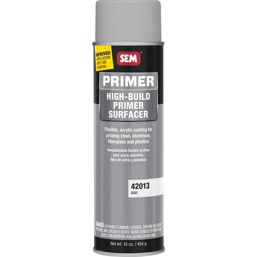 SEM High-Build Primer Surfacer 20oz Aerosol Can in Grey for Automotive Refinishing