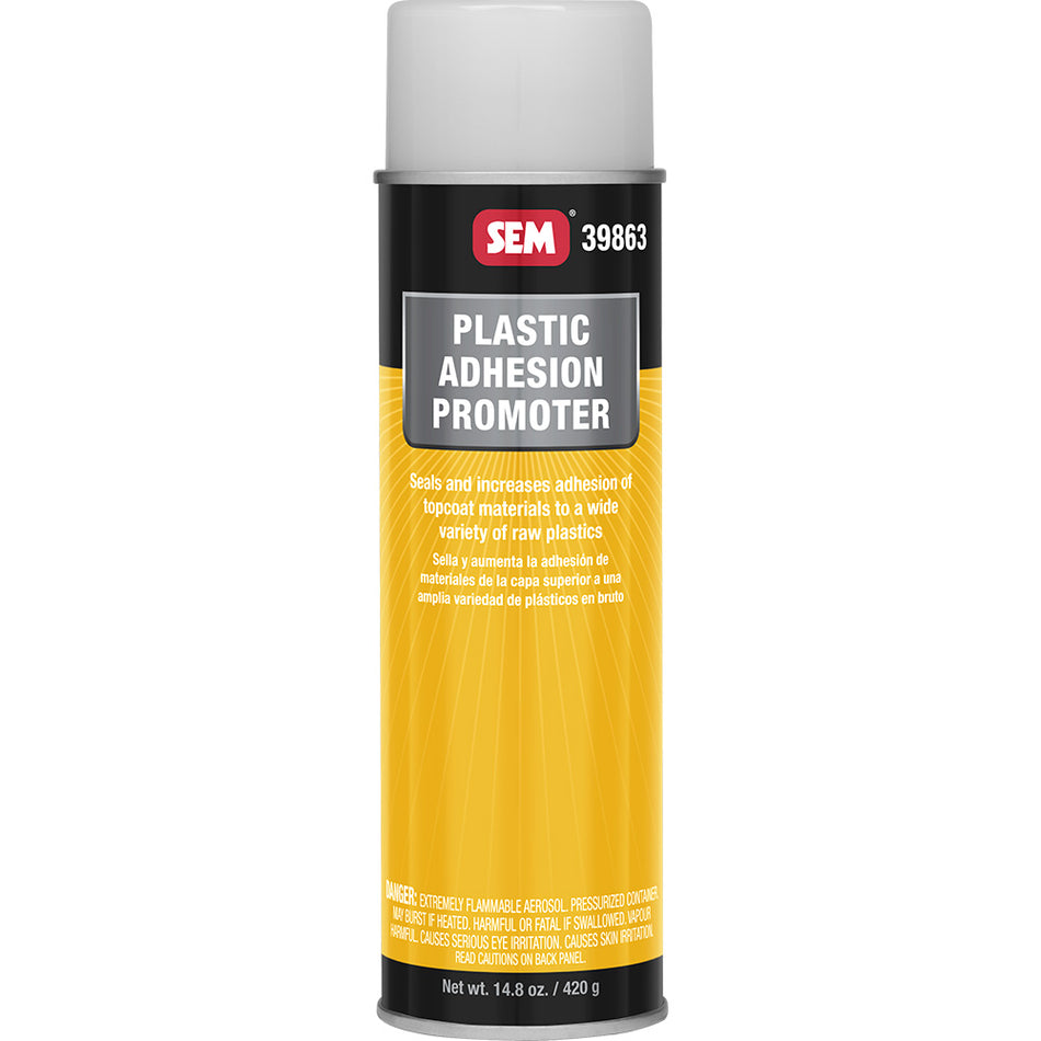 SEM Plastic Adhesion Promoter - 16oz Aerosol Can for Improved Bonding on Olefin Plastics