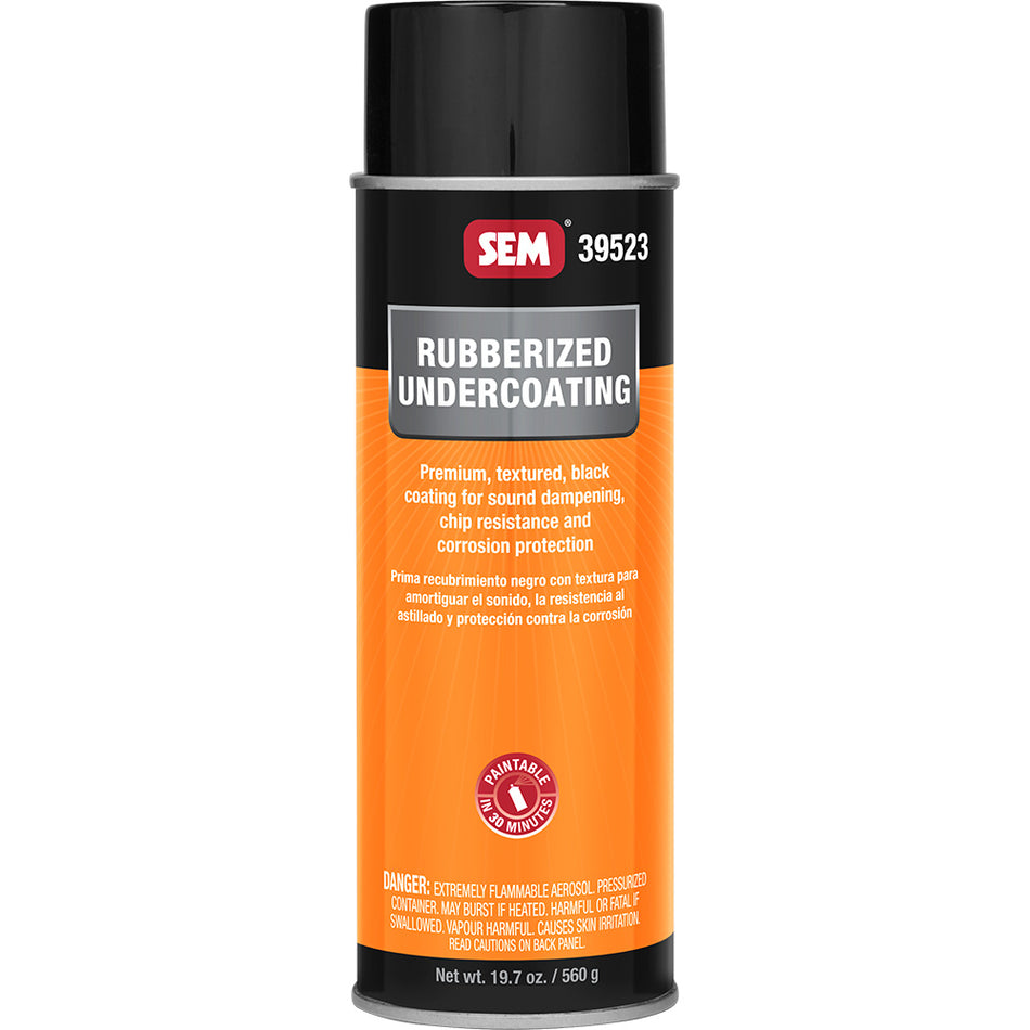 SEM Rubberized Undercoating - 24oz Aerosol Can - Black for Rust and Sound Dampening