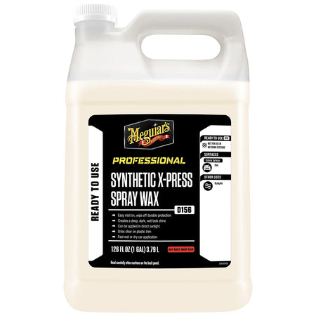 Meguiar's Synthetic X-Press Spray Wax - 1 Gallon for Deep Gloss and Durable Protection