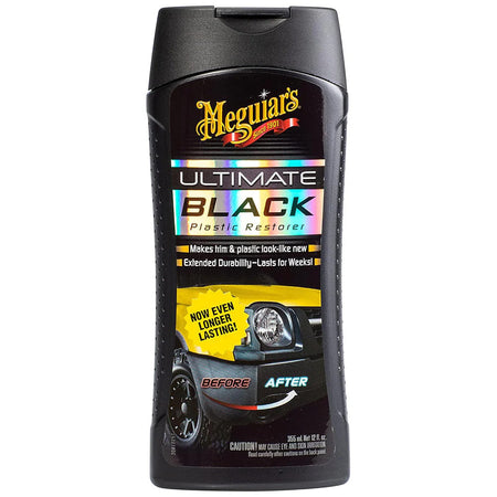 Meguiar's Ultimate Black Plastic Restorer - 12oz for Exterior Plastic, Vinyl, and Rubber Trim