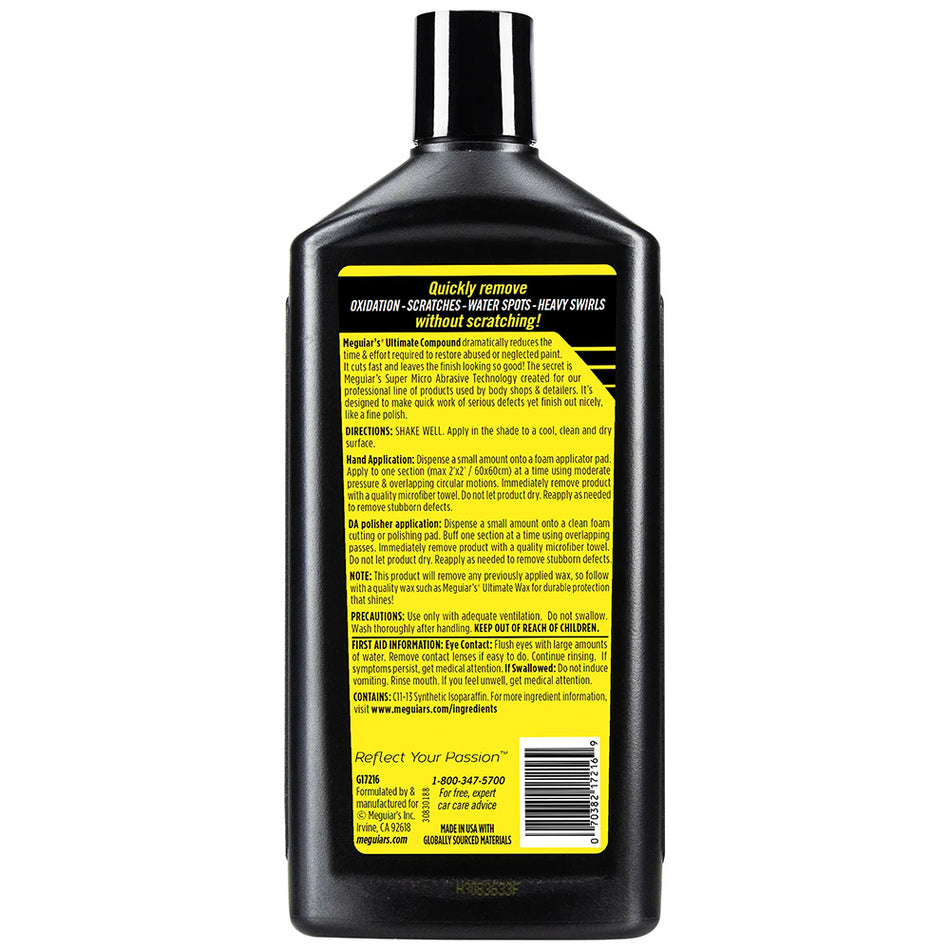Meguiar's Ultimate Compound 16oz - Paint Restorer for Clear Coat and Single-Stage Paint