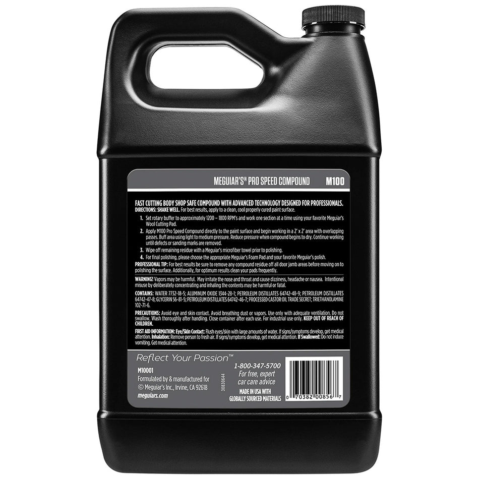 Meguiar's Pro Speed Compound - 1 Gallon for Professional Body Shop Use