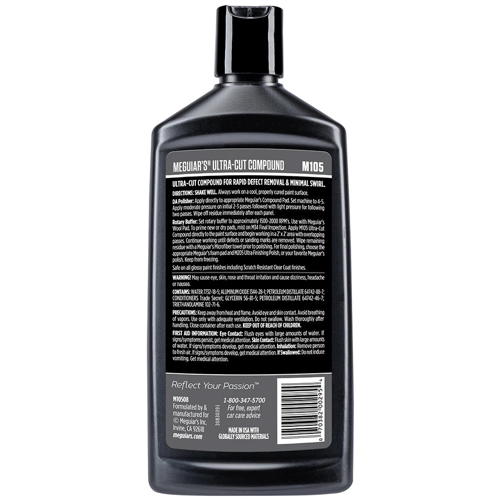 Meguiar's Professional Ultra-Cut Compound M10508 - 8oz for Scratch and Defect Removal