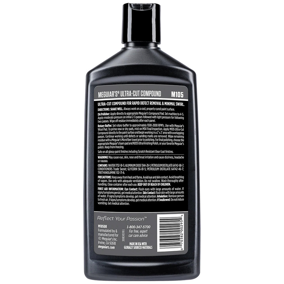 Meguiar's Professional Ultra-Cut Compound M10508 - 8oz for Scratch and Defect Removal