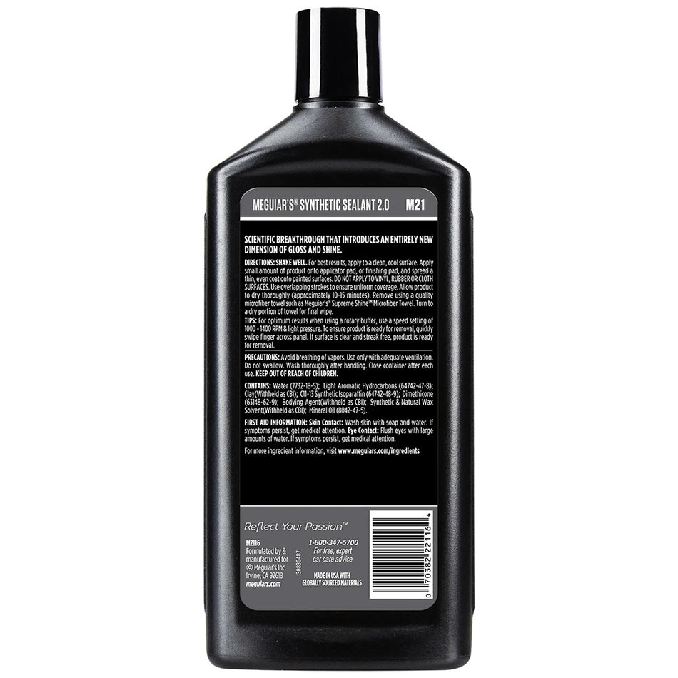 Meguiar's Professional Synthetic Sealant 2.0 - 16oz for Deep, Glossy Car Finishes