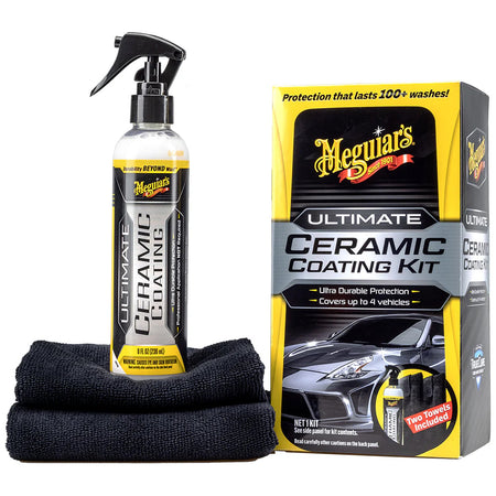 Meguiar's Ultimate Ceramic Coating Kit - 8oz for Long-Lasting Gloss and Protection