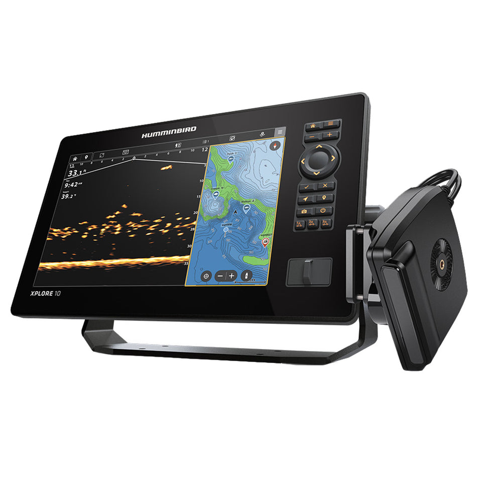 Humminbird Ice Xplore 10-Inch Mega Live 2 Bundle for Ice Fishing with Real-Time Sonar Imaging and LakeMaster Mapping