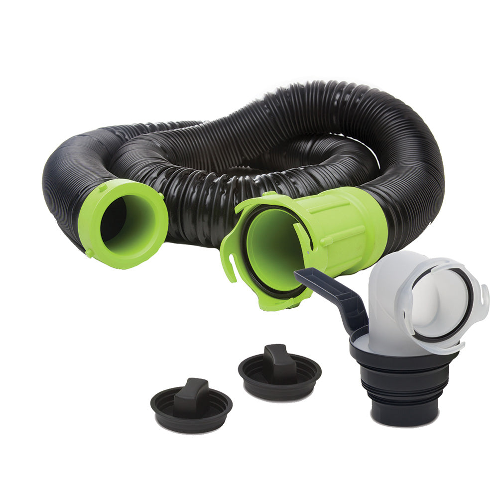 Thetford Marine Titan Premium 15' Sewer Hose Kit with Universal Bayonet Connection and 5-in-1 Sewer Adapter