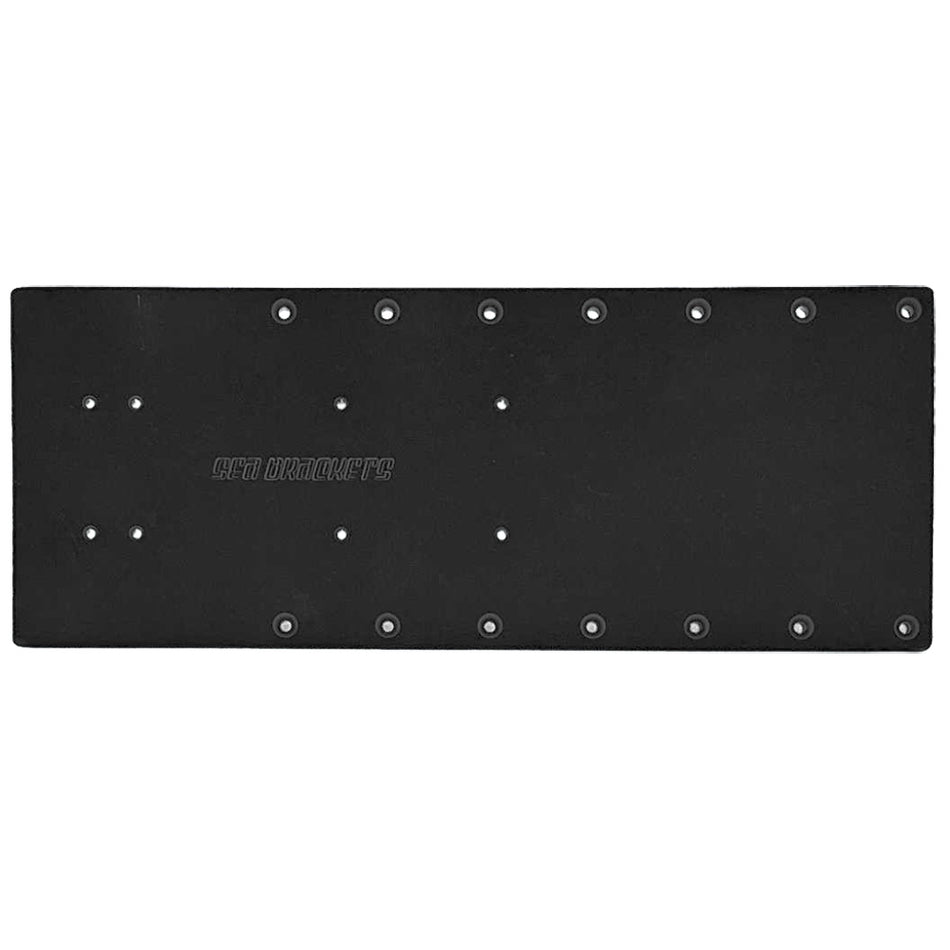 Sea Brackets 20" Straight Trolling Motor Plate - Black