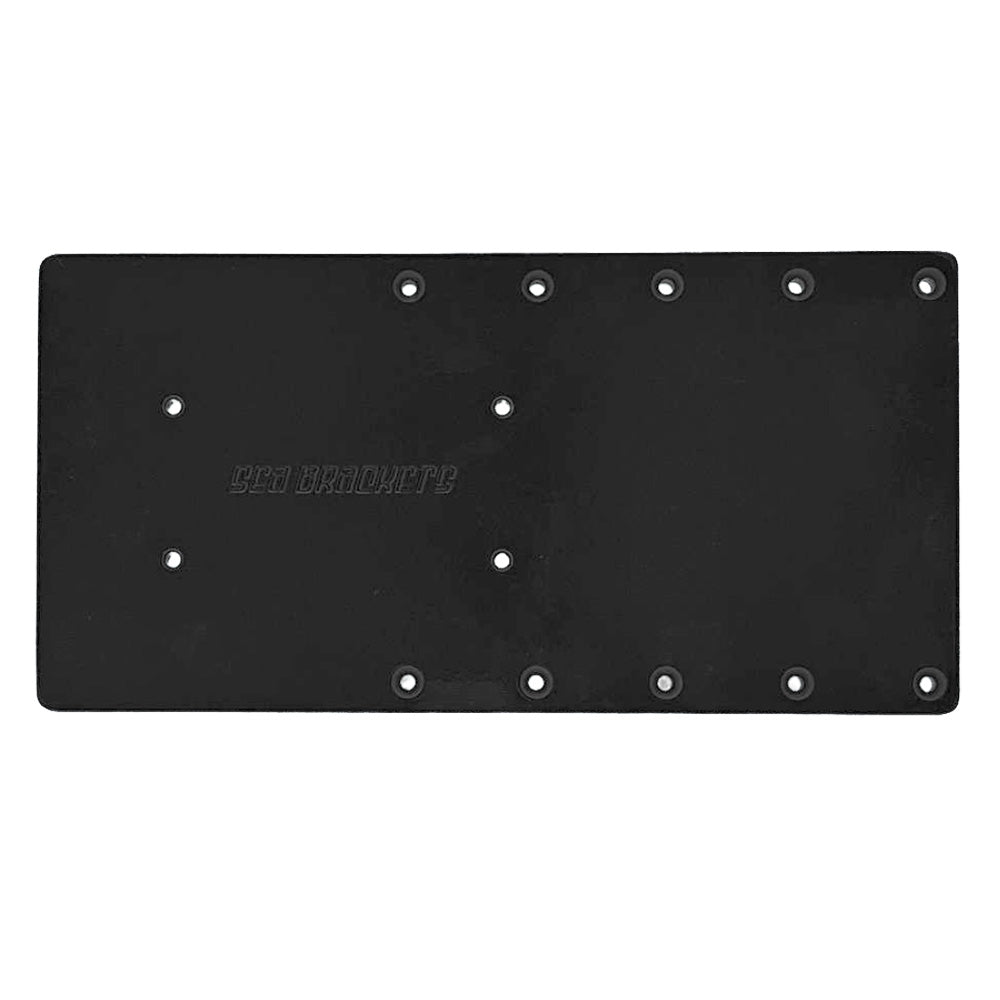 Sea Brackets 16" Straight Trolling Motor Plate f/Garmin Kraken - Black
