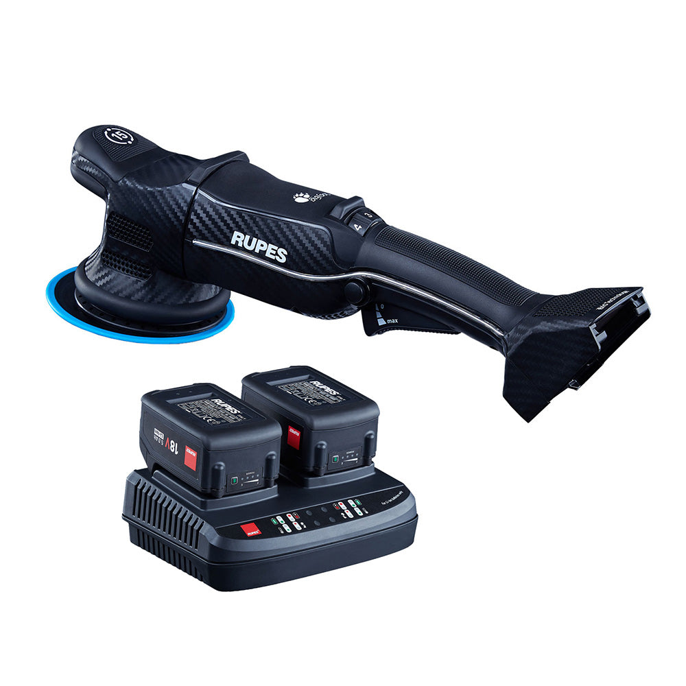 RUPES Random Orbital Polisher Bigfoot HLR15 iBrid Tool Plus Charger & 2-Batteries