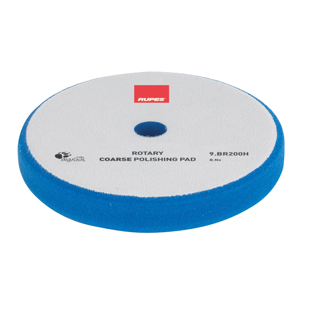 RUPES Rotary Coarse Polishing Foam Pad 175/180mm - Blue for Heavy-Duty Surface Correction