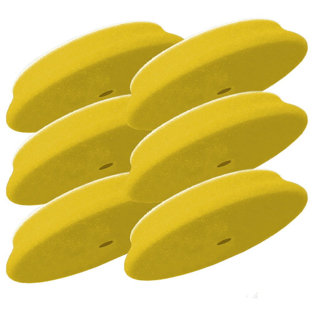 RUPES D-A Fine Finishing Foam Pad 40mm - Yellow (6-Pack) for Dual-Action and Gear-Driven Orbital Polishers