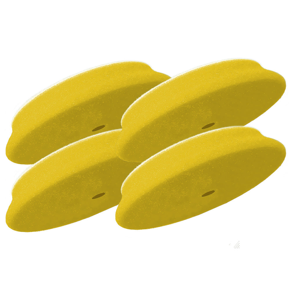 RUPES D-A Fine Finishing Foam Pad 70mm - Yellow (4-Pack) for Dual-Action and Gear-Driven Polishers