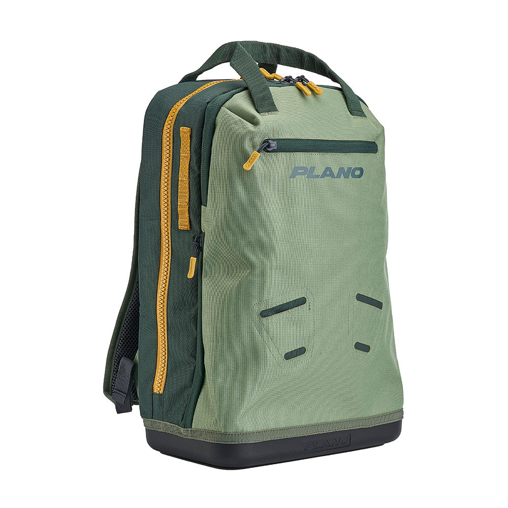 Plano Weekend Tackle Backpack - Moss with Waterproof Base and Organized Storage