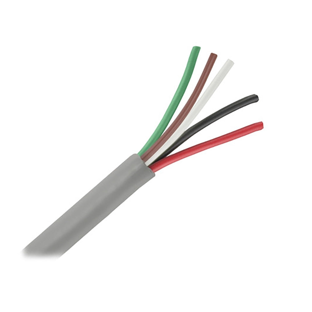 Pacer 18/5 AWG Unshielded Multiconductor Cable, 25 ft, Green, Brown, White, Black & Red