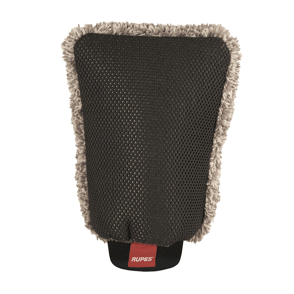 RUPES Wash & Decontamination Mitt * Dual-Sided Microfiber and Synthetic Clay for Safe Vehicle Cleaning