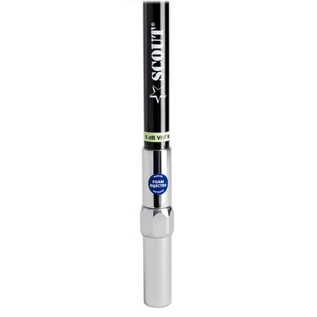 Scout 8' QuickFit Black VHF Antenna with 5M Cable and FME Quick 6 Foam Filled Brass & Copper Element