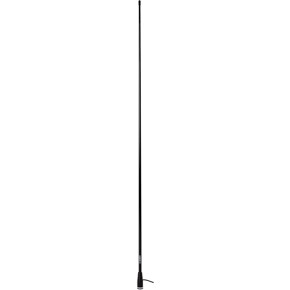 Scout 5' Black VHF Antenna with 3dB Gain and 5M RG-58 Coax - Waterproof Marine Communication Antenna